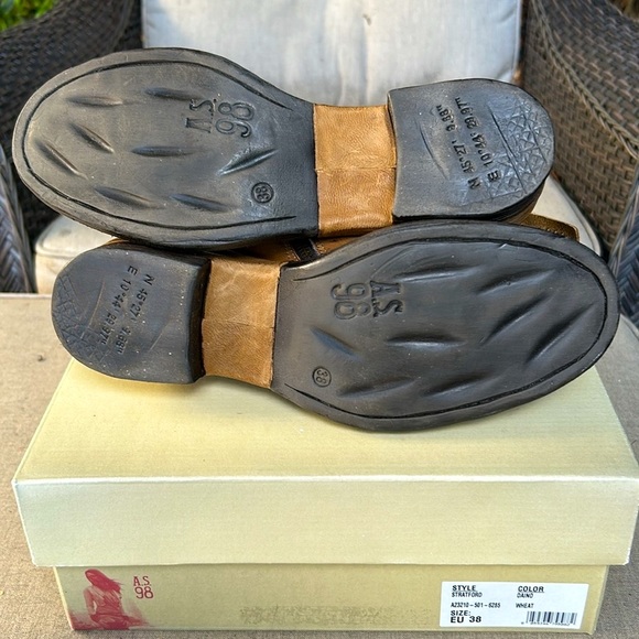 New with Box A.S.98 Stratford Leather Suede Boots in Wheat size 38/7.5 Sold Out - Picture 12 of 13